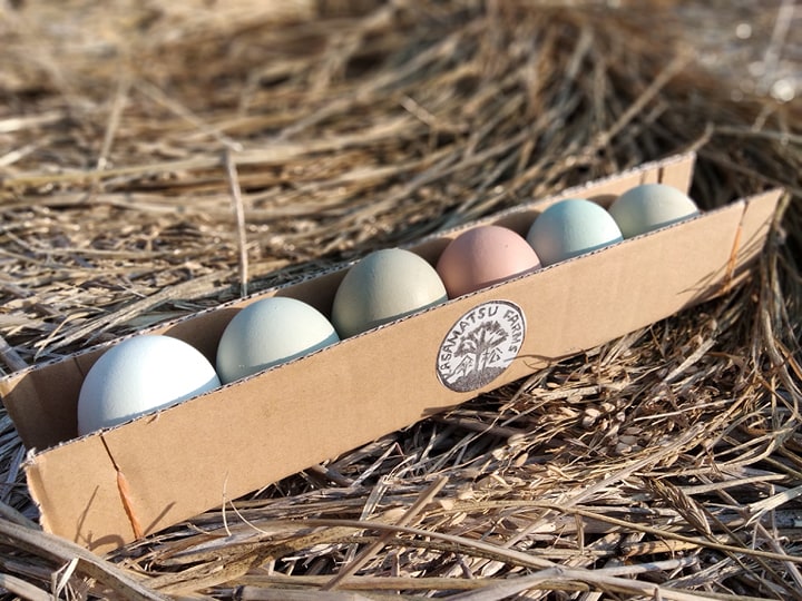 Eggs of free-range chickens (6 eggs)